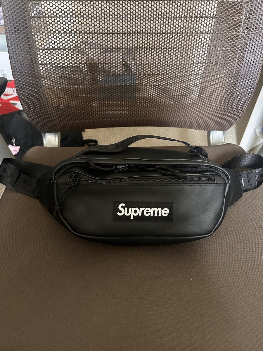 Supreme Leather Waist bag Black | eBay Supreme Leather Waist bag Black | eBay