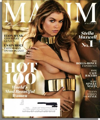 Maxim 214 - 2016, June - World's Most Beautiful Women, Elon Musk, Usain Bolt    