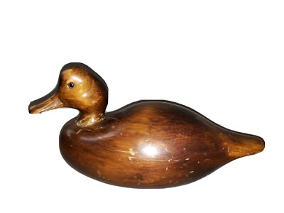 NICE CARVED wood DUCK DECOY SIGNED BY MAKER DAVID R. JACKSON 