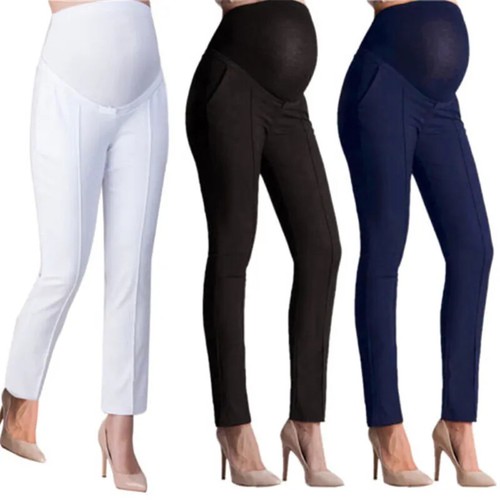 Maternity Long Pants Pregnant Women High Waist Skinny Work Office Pant Straight