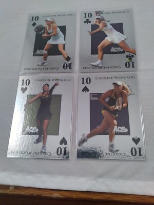 CAROLINE WOZNIAKI 2011 Ace Authentic cards, 4 suits, Heart, Spade, Club, Diamond