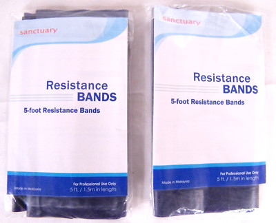 Lot Of 2 Sanctband Resistance Exercise Band 5 FT - Extra Heavy / Plum / Level 5