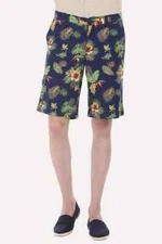 Brinell Printed Cotton Twill Enzyme Washed Men's Shorts Floral Hawaiian M 262059