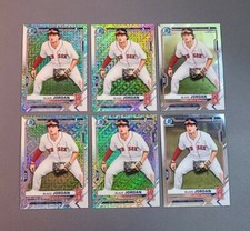 (6) BLAZE JORDAN 2021 1ST BOWMAN CHROME MOJO REFRACTOR BCP-71 x4 + Base x2