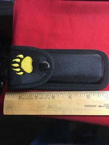 NYLON FANCY SHEATH BEAR 6265  5 INCH FOLDING HUNTER  1FSHNFBEARCLAW