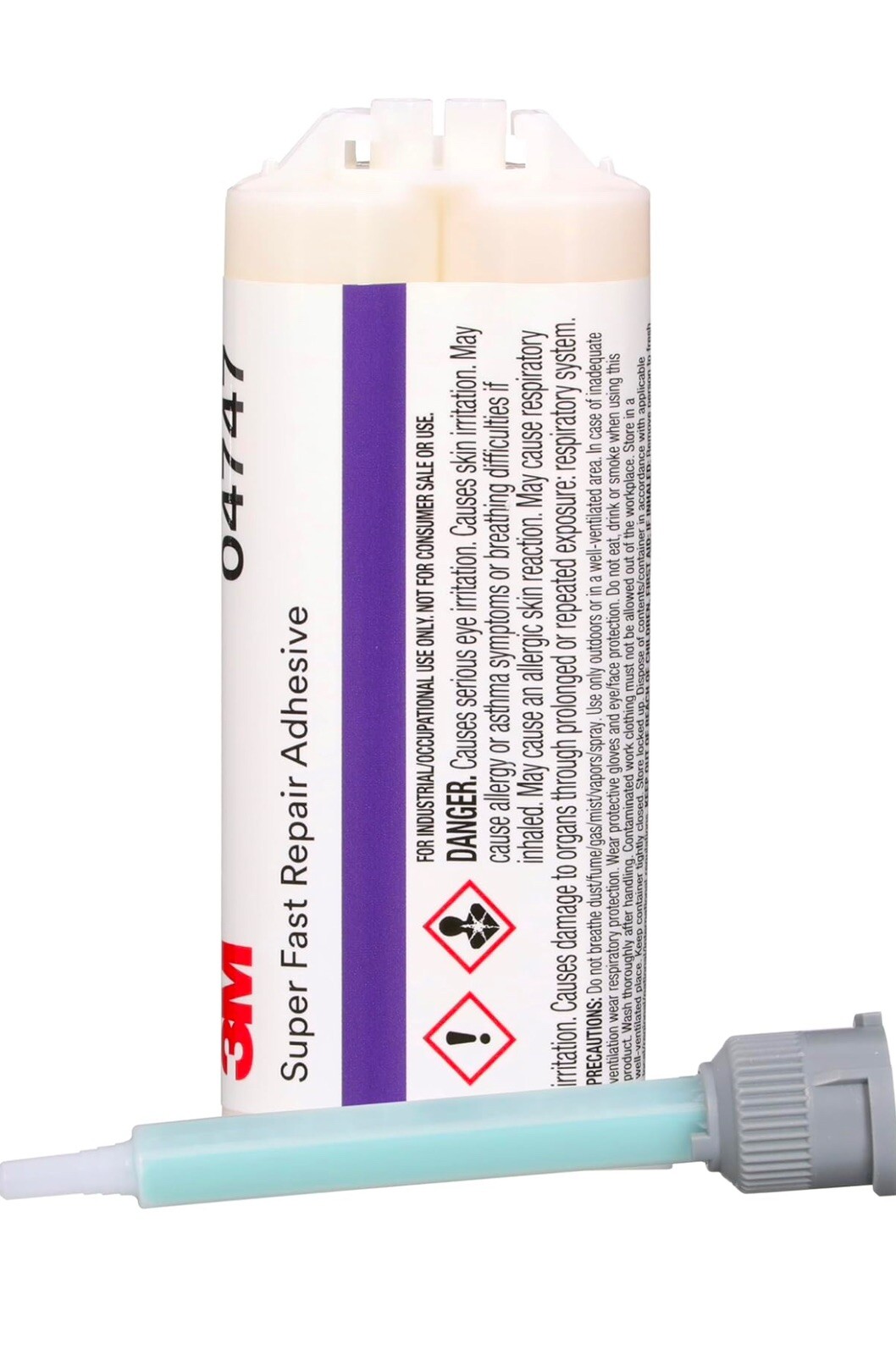 3M 04747 Super Fast Repair Adhesive Glue 2 Part 4747 50ml - W/ 1 Nozzle FRESH!!
