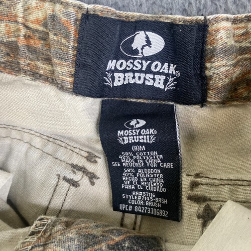 MOSSY OAK Brown/Green Cotton BRUSH CAMO CARGO PANTS Hunting Hike Kid YOUTH M (8) - Picture 4 of 8