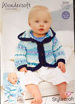 Stylecraft 9268 Strickmuster - Mantel & Jacke in Wondersoft DK Prints 0-7 Jahre