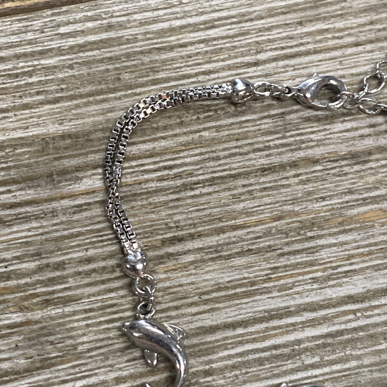 Dolphin Sterling Silver 925 Adjustable Bracelet W… - image 5