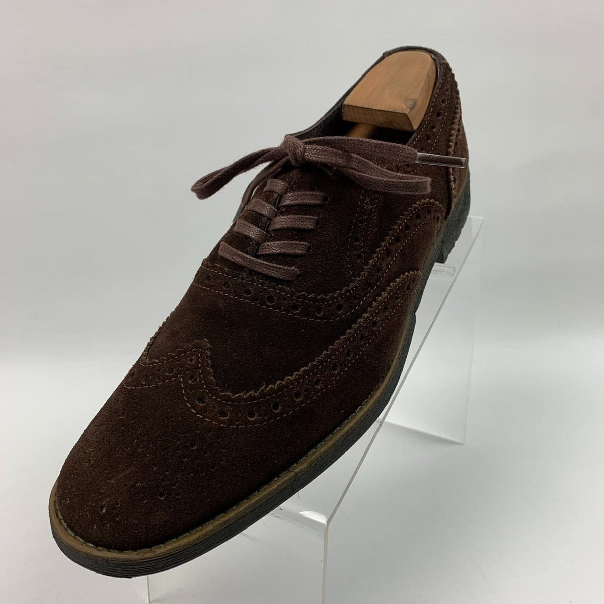 Jackson Payne Oxford Brown Leather Suede Wingtip Brogue Lace 