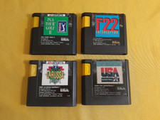 Lot Of 4 Sega Genesis - F22 - Basketball - PGA Tour Golf II - Baseball - VG6-16