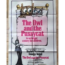 The Owl and the Pussycat 1970 Original Movie Poster 27x41 Barbra Streisand