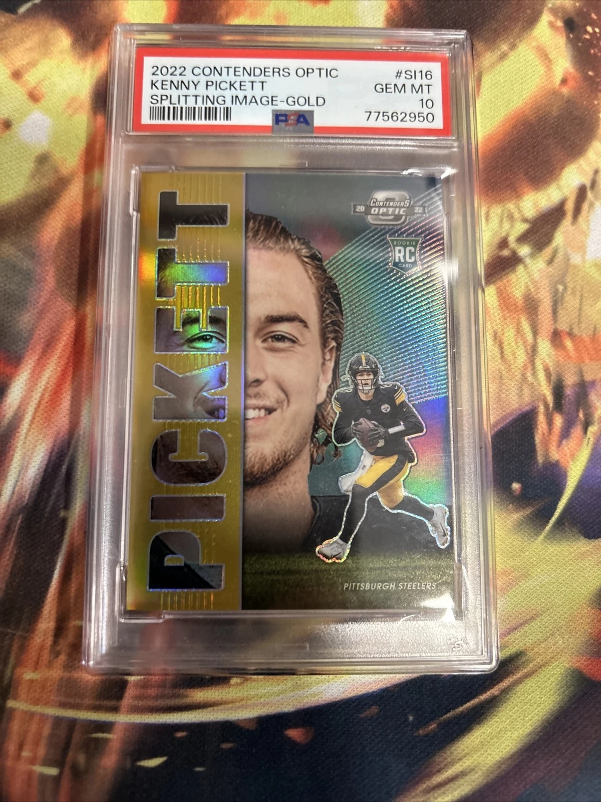 Kenny Pickett Panini Contenders Optic Splitting Image #SI16 Gold