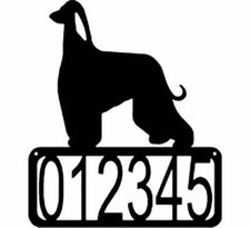 Afghan Hound Dog House Address Sign - Made in USA