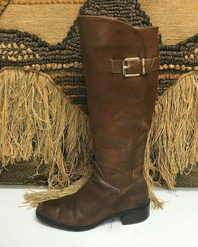 Arturo Chiang Darren Brown Leather riding boot Women's size 8 M - Picture 2 of 11
