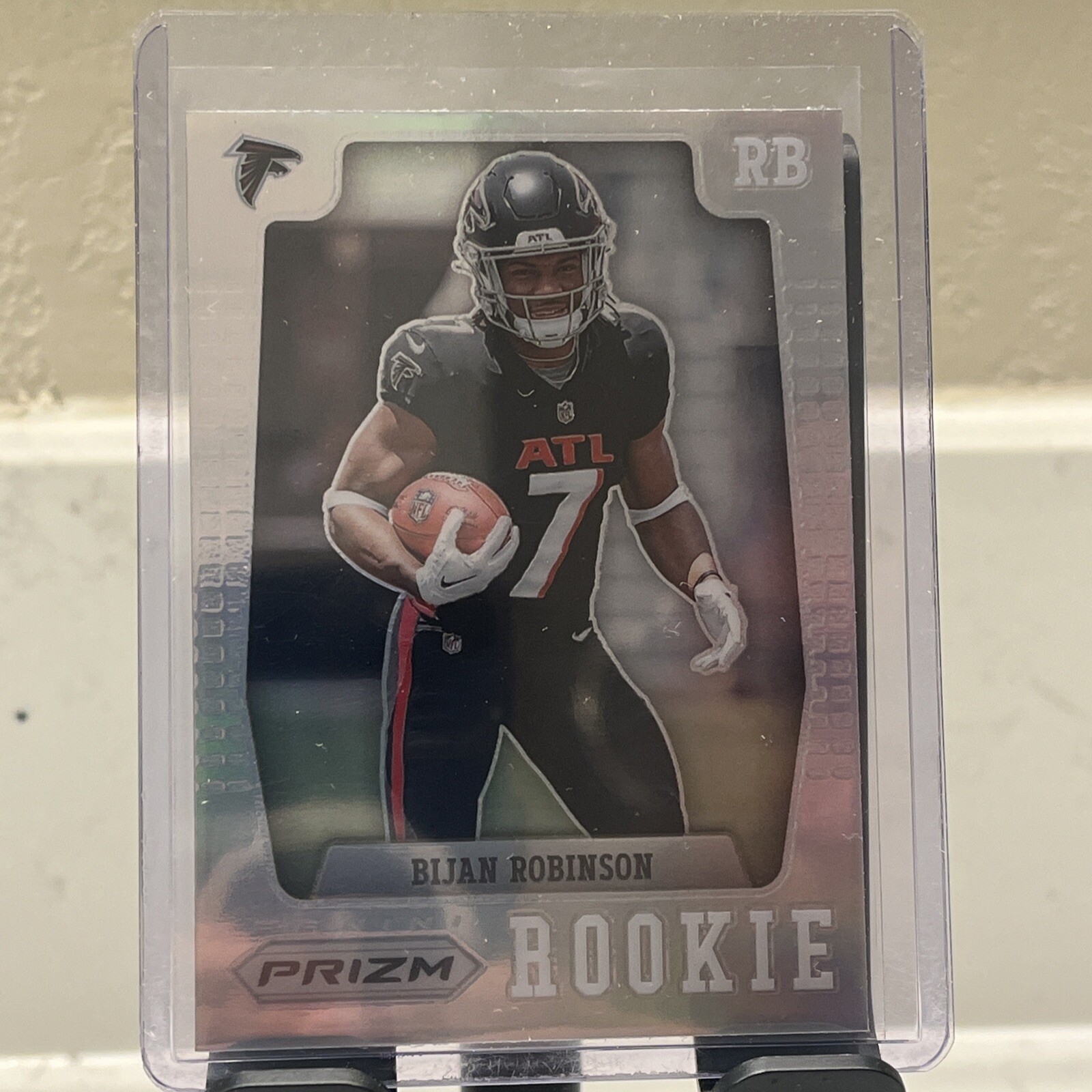 2023 Panini Prizm Bijan Robinson Silver Flashback Rookie RC #PFR-6 Falcons