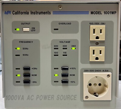 California Instruments Model 1001WP 1000VA AC Power Source  Frequency Changer