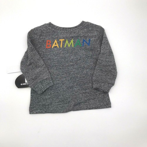 DC Comics Infant & Toddler Boys Long Gray Batman Rainbow Tee Shirt T-Shirt 18M - 第 5/9 張圖片