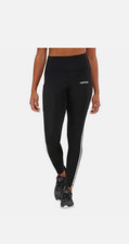 adidas Womens 7/8 3-Stripe Active Tight High Waisted BLACK/WHITE, SIZE M NWOT
