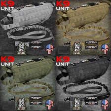 LIVABIT Tactical Police Military Canine Harness Pet Dog Cat Jacket Molle Vest