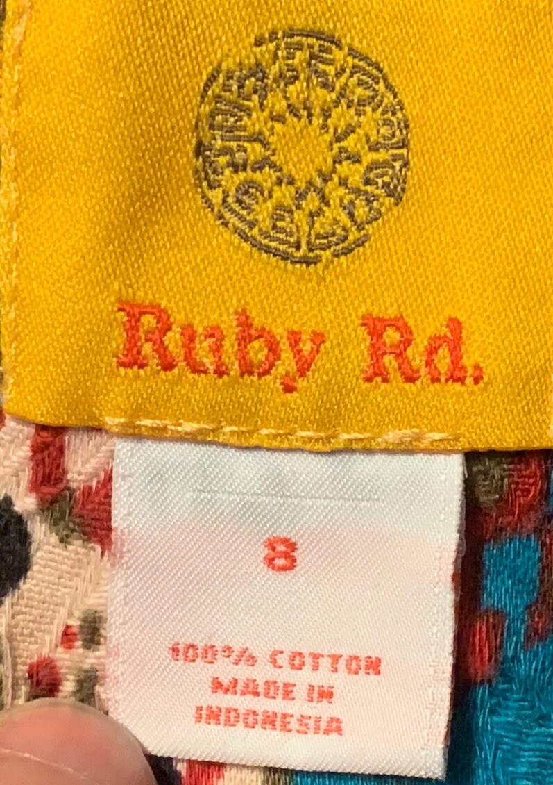 Ruby Rd Geometric Multicolor Jacket Cotton Jean S… - image 2