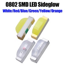 20pcs 0802 Smd Led Side Light Emitting Diode Green White Red Blue Yellow Orange