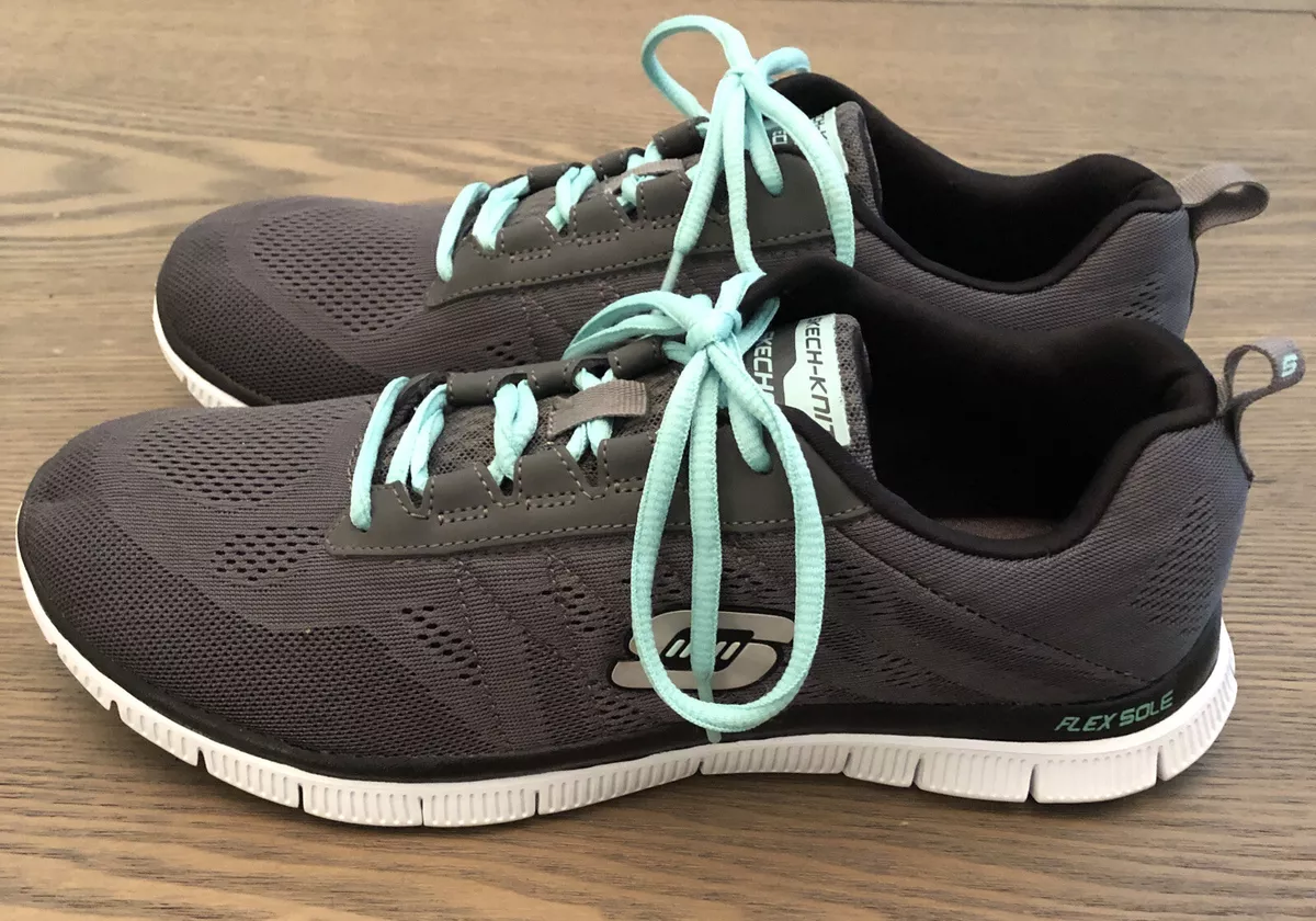 Skechers knit tennis shoes hotsell