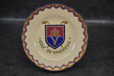 ASSIETTE EN EMAUX DE LONGWY GOLF DU VAUDREUIL