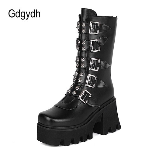 Botas de calcetín negro para mujer, zapatos góticos Punk, botines de \u003d |  Linio Perú - GE582FA1GRMA7LPE