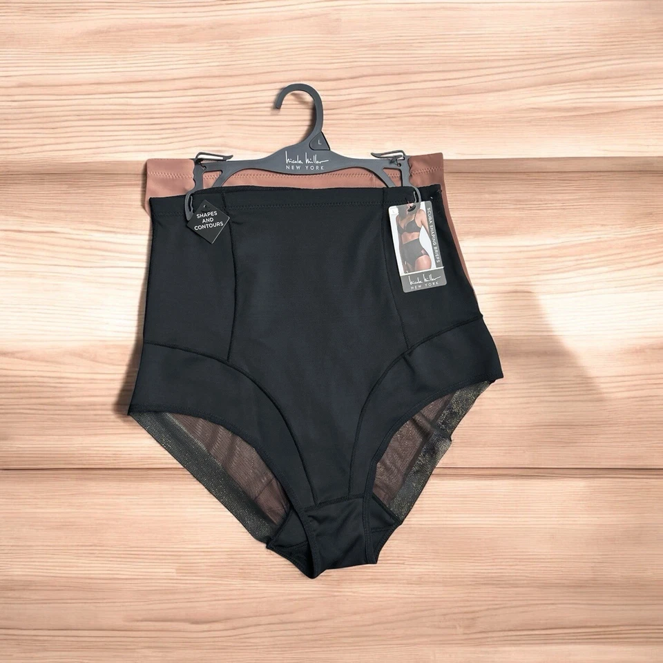 NICOLE MILLER~2 Pk~SEAMLESS LASER SCUBA SHAPING BRIEFS NM4625~UNIQUE~SEXY~MEDIUM - Image 2 of 4