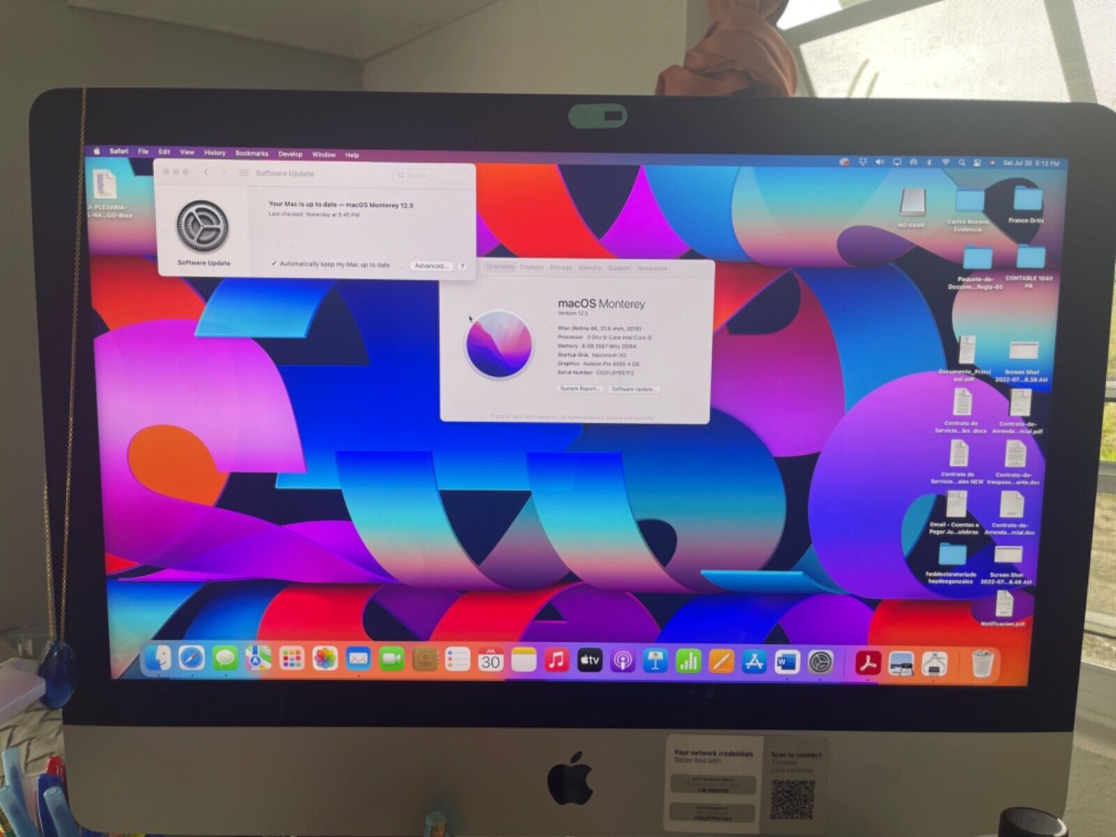 macOS Monterey IMAC Desktop