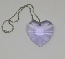Swarovski Crystal Violet 28mm Heart Suncatcher/ Ornament; **Logo Etched**