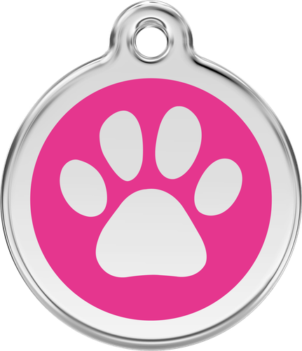 Red Dingo "PAW PRINT" Engraved Dog & Cat ID Tag - Free Engraving - 11 Colours - Picture 24 of 25