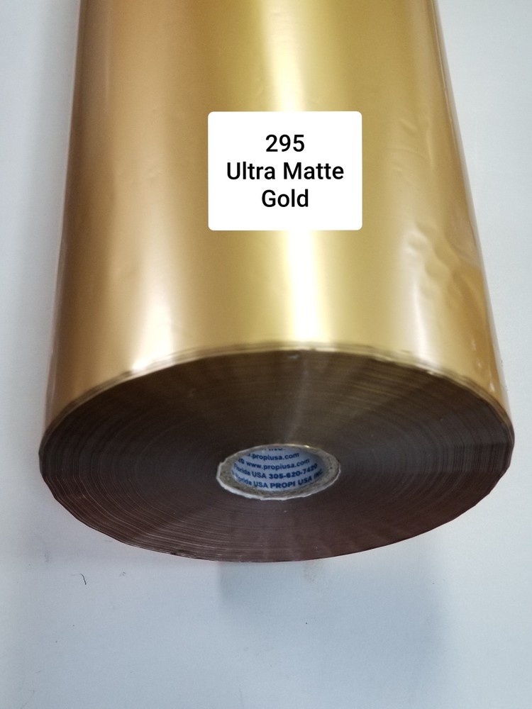 Hot Stamping Foil, 295 Ultra Matte Gold, 20 in x 2000 ft, PROPIUSA