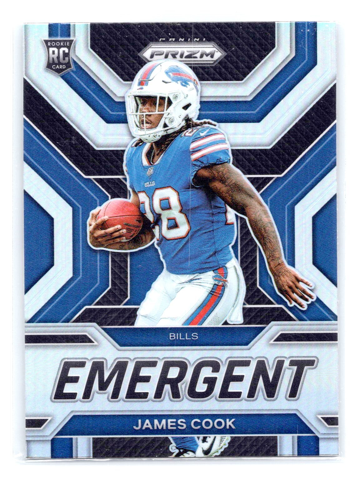 2022 Panini Prizm #E-13 James Cook Silver Rookie Emergent Buffalo Bills