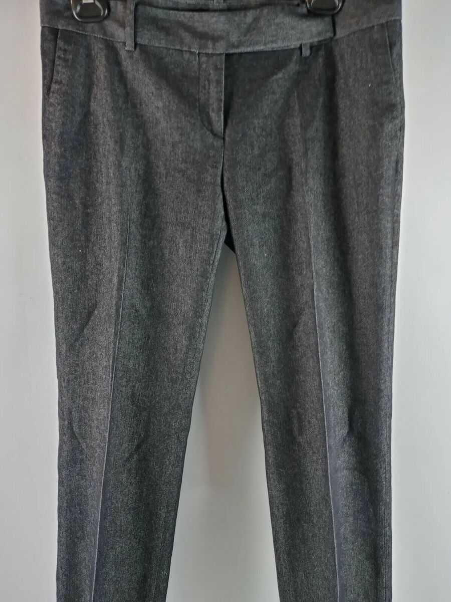 Zara Basic Pants Women Size 8 Gray Straight Leg Pleated Zara Basic Pants Women Size 8 Gray Straight Leg Pleated