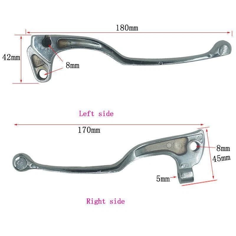 Palanca de freno delantera con embrague de aleación de aluminio para pit bike de 8 mm con mango de motocicleta Foto 2 de 4