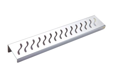SereneDrains Stainless Steel Drill In Polished Chrome Shower Shelf Wall Wave