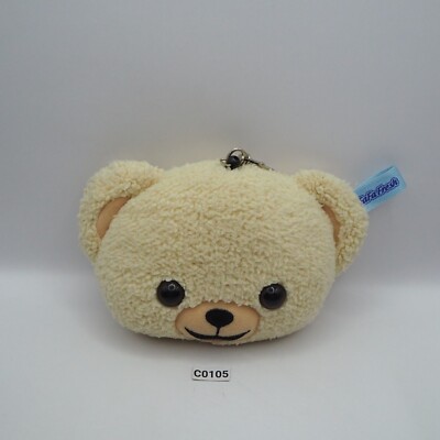 Fafa Trip Wash C0105 Teddy Bear Train Pass case Card Bag Plush 4'' Toy Doll Japan