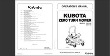Kubota Zero Turn Mower models Z411-AU and Z421-AU Maintenance and Owner manual