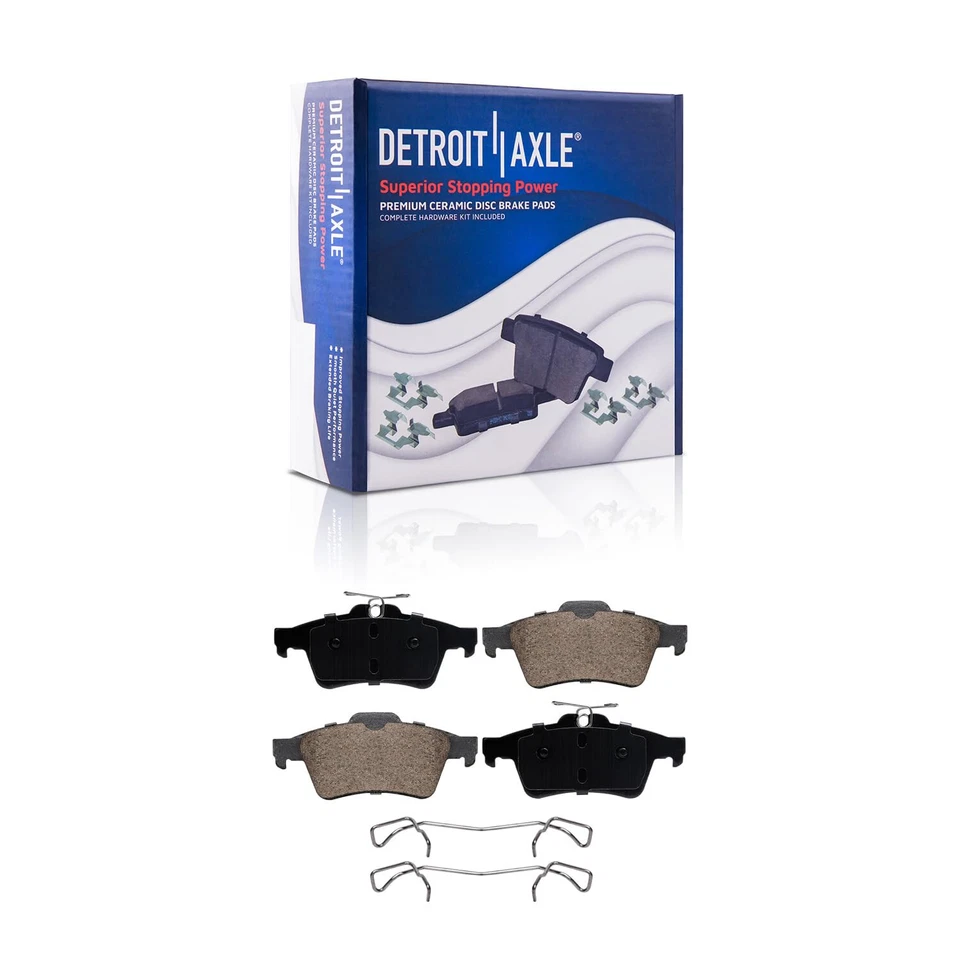 Rear Drilled Rotors Ceramic Brake Pads for 2008 2009 2010 Chevrolet Cobalt SS - Image 4 of 4