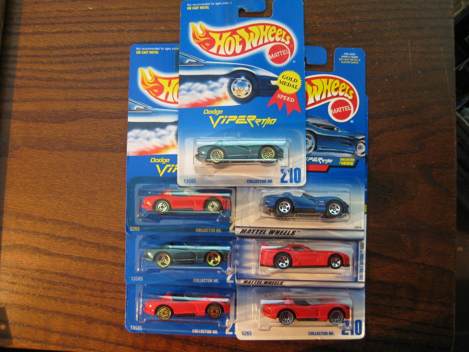 HOT WHEELS - (7) - DODGE VIPER RT/10 & GTS - WHEEL & COLOR VARIATIONS ...