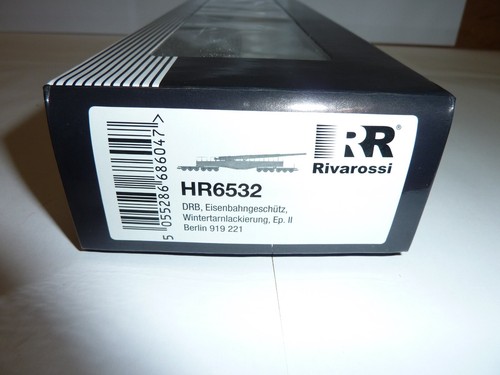Pistola de ferrocarril Rivarossi H0 6532 DRB K5 gris blanco camuflaje Wintertarnung 15 | Zustand: Used