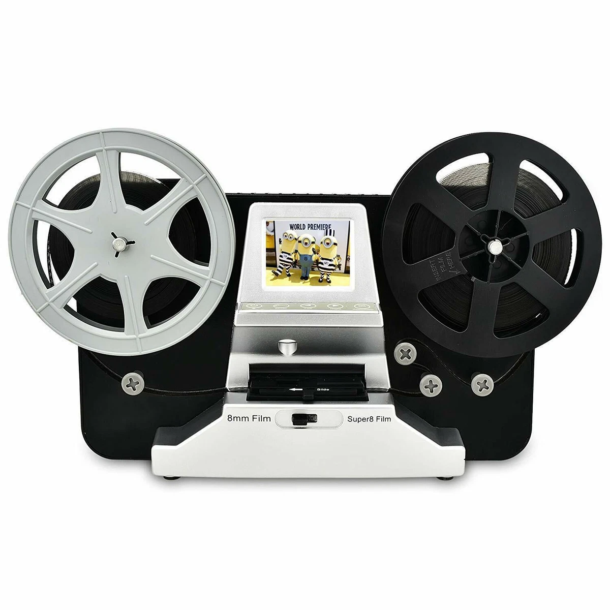 Digitnow 8mm Roll Film & Super8 Roll Film Reels(5 inch&3 inch) Digital Video Scanner and Movie Digitizer with 2.4 inch LCD, Gray with 32 GB SD Card