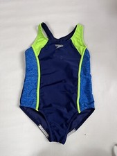 Speedo Bathing Suit Youth Girls M/10 Dark Blue One Piece Swimsuit