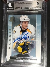 COLTON SISSONS 14-15 THE CUP ROOKIE AUTO 10 PATCH STAR PREDS #034/249 BGS MINT