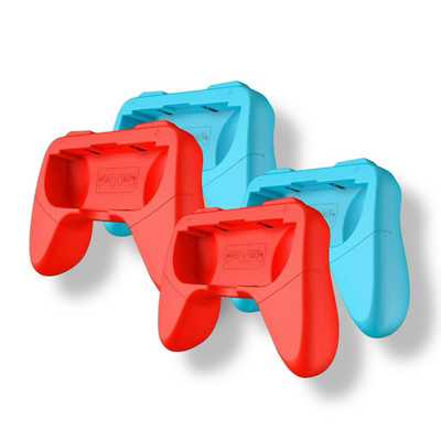 4pcs Joycon Bracket Holder Hand Grip Case For Nintendo Switch/OLED NS - Blue Red