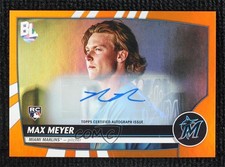 2023 Topps Big League Retail Electric Orange Auto Max Meyer #206 Auto 2d4