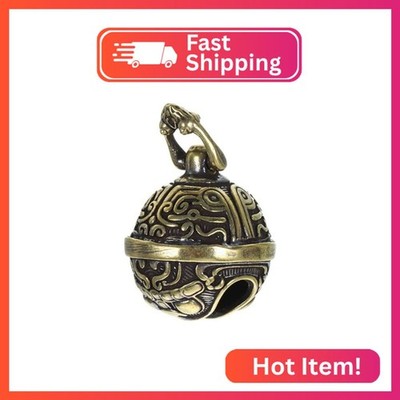 TEHAUX Antique Brass Bells, Jingle Bell Charms, Brass Jewelry Making Charm for H