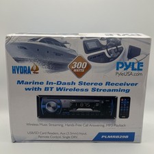 Pyle Marine Stereo Radio Receiver w/ Wireless Streaming  Remote PLMRB29B New